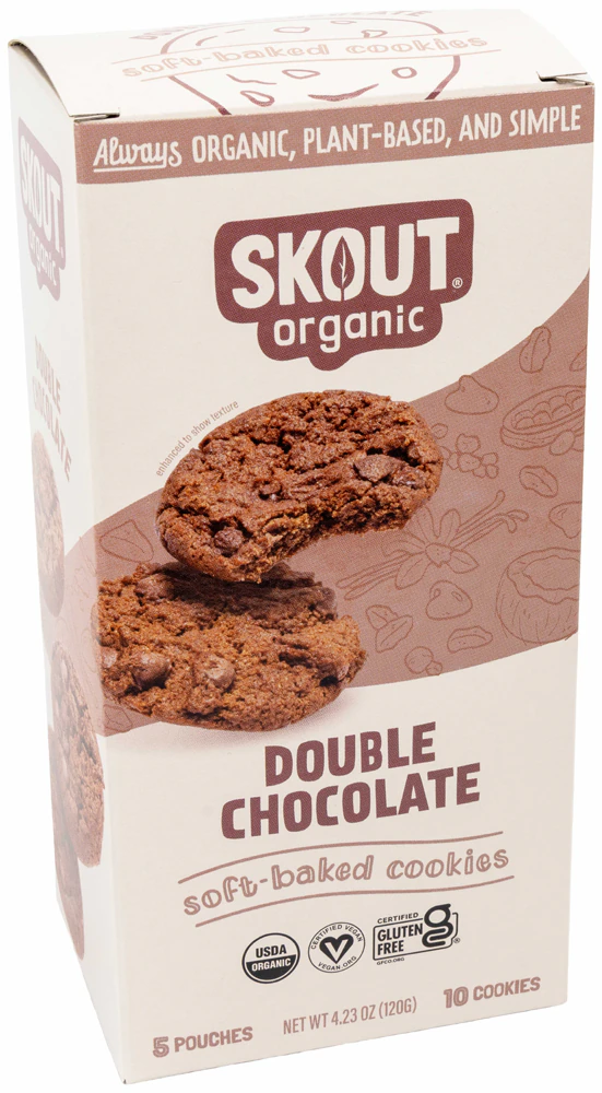 Skout Organic Soft Baked Cookies Double Chocolate -- 10 Cookies