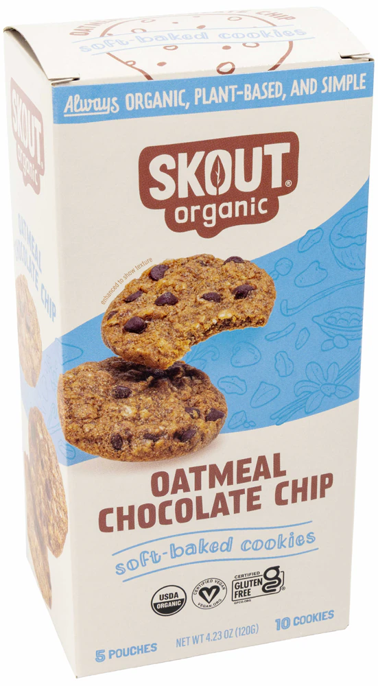 Skout Organic Soft Baked Cookies Oatmeal Chocolate Chip -- 10 Cookies