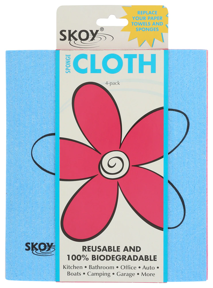 Skoy Swedish Dishcloths Reuseable -- 4 Pack