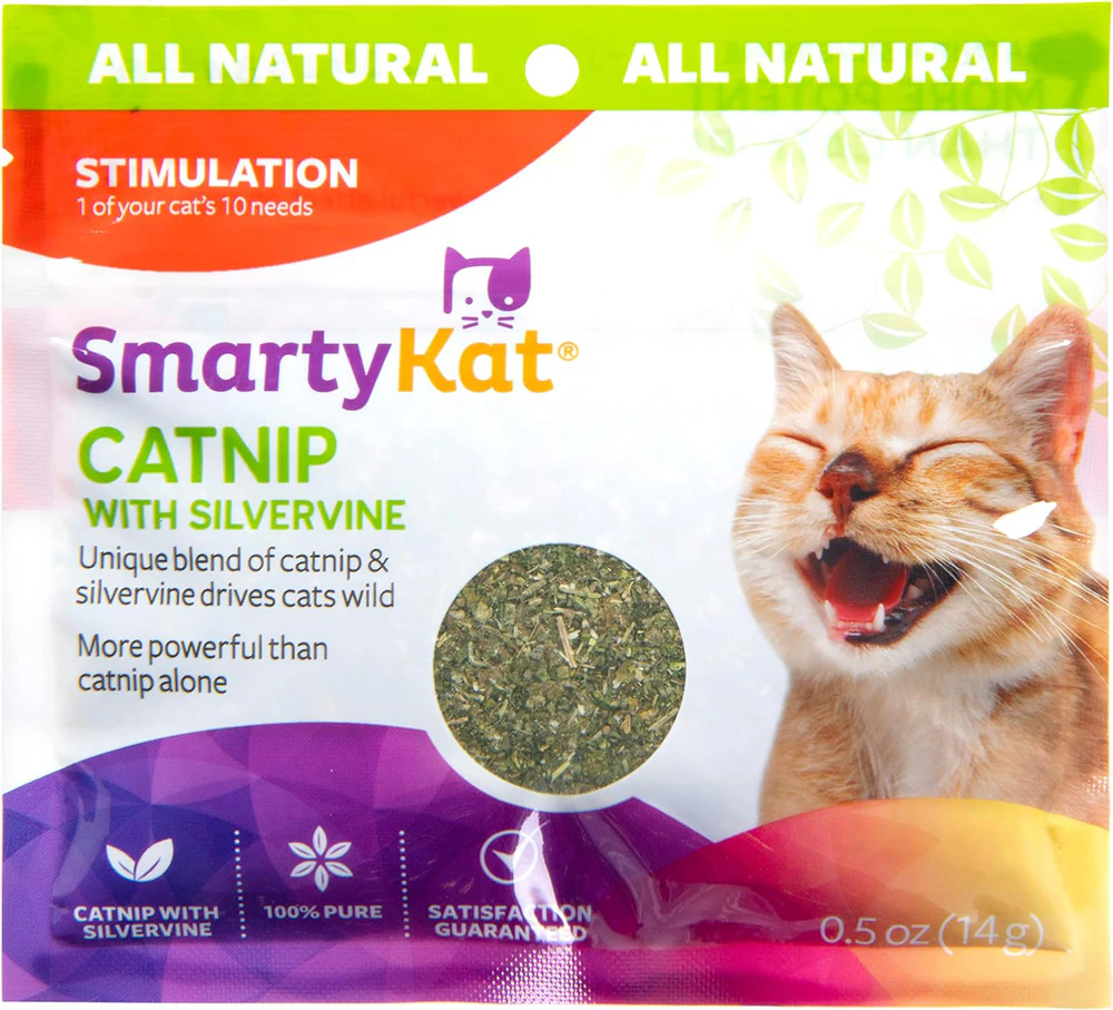SmartyKat Catnip with Silvervine Stimulation Blend -- 0.5 oz