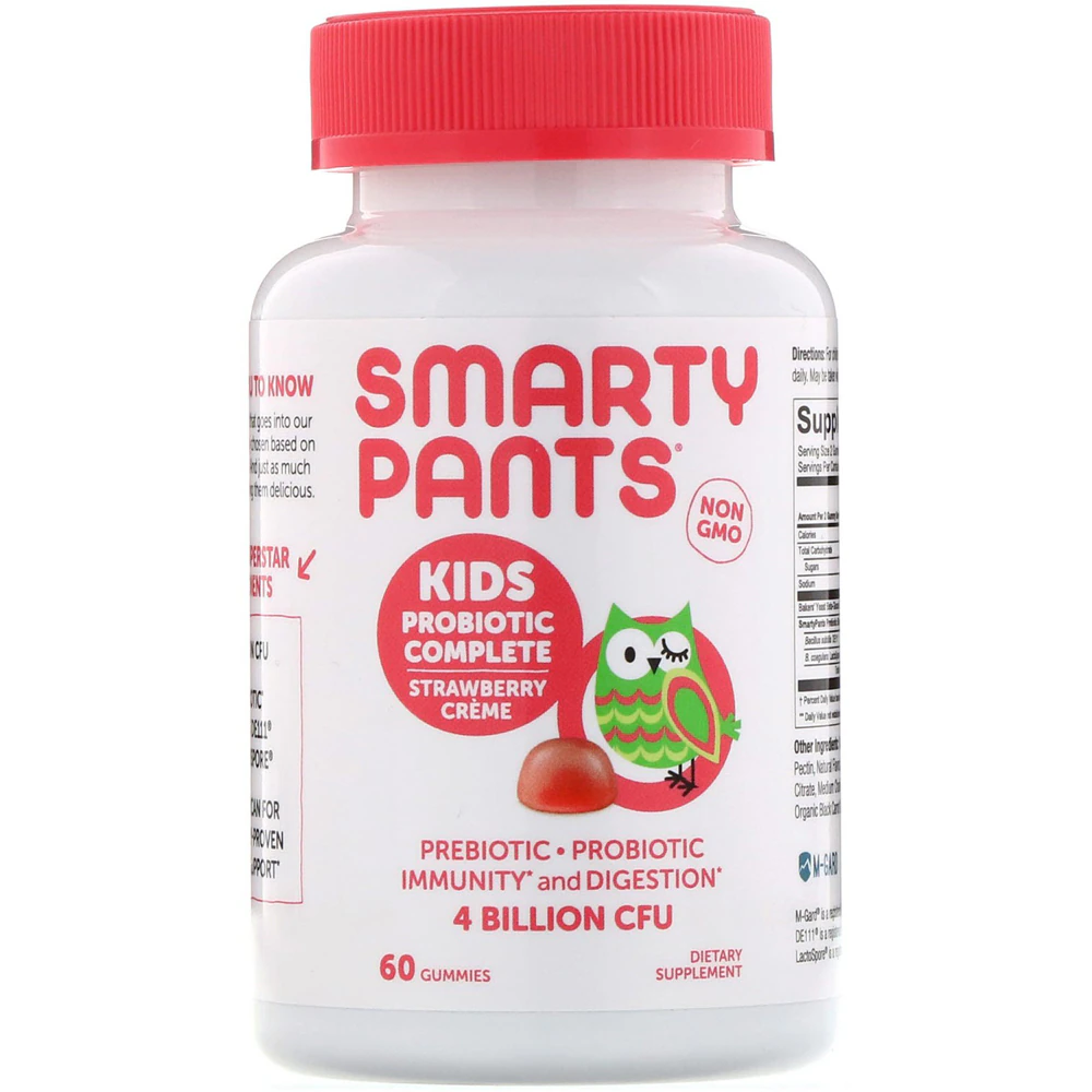 SmartyPants Kids Prebiotic and Probiotic Immunity Formula Strawberry Cr¨¨me -- 60 Gummies