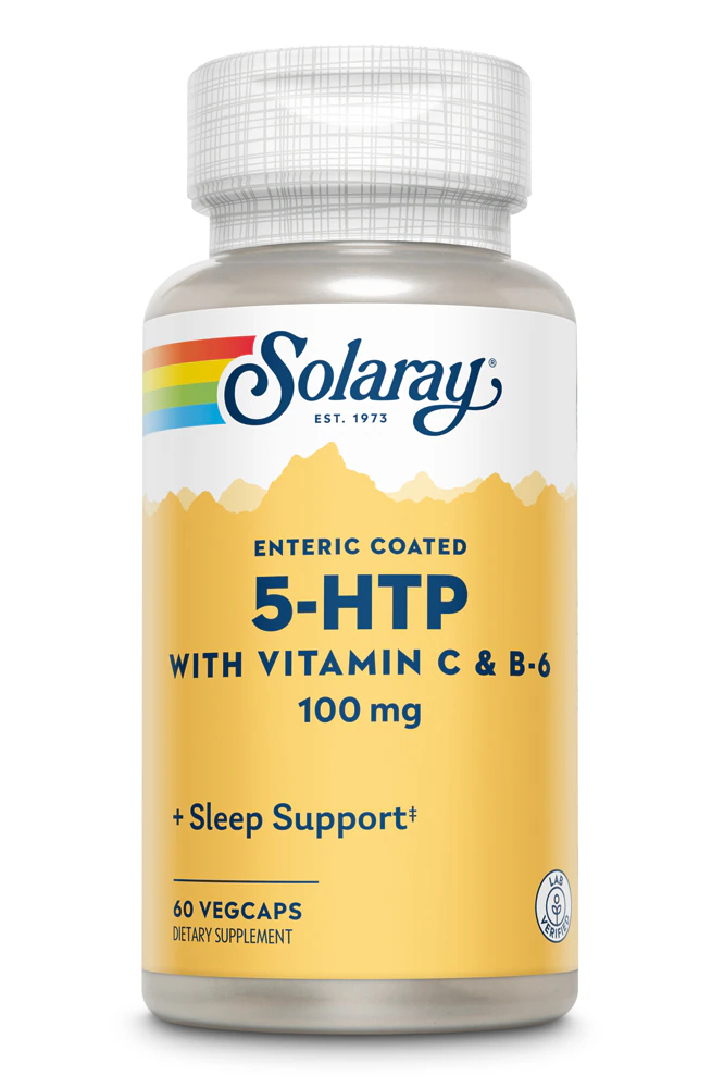 Solaray 5-HTP with Vitamin C & B6 -- 100 mg - 60 VegCaps