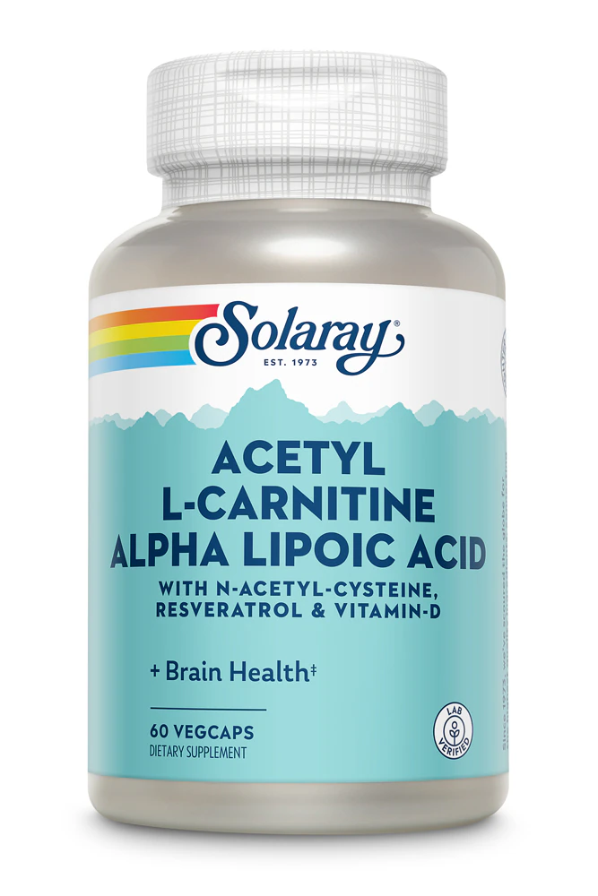 Solaray Acetyl L-Carnitine Alpha Lipoic Acid -- 60 VegCaps