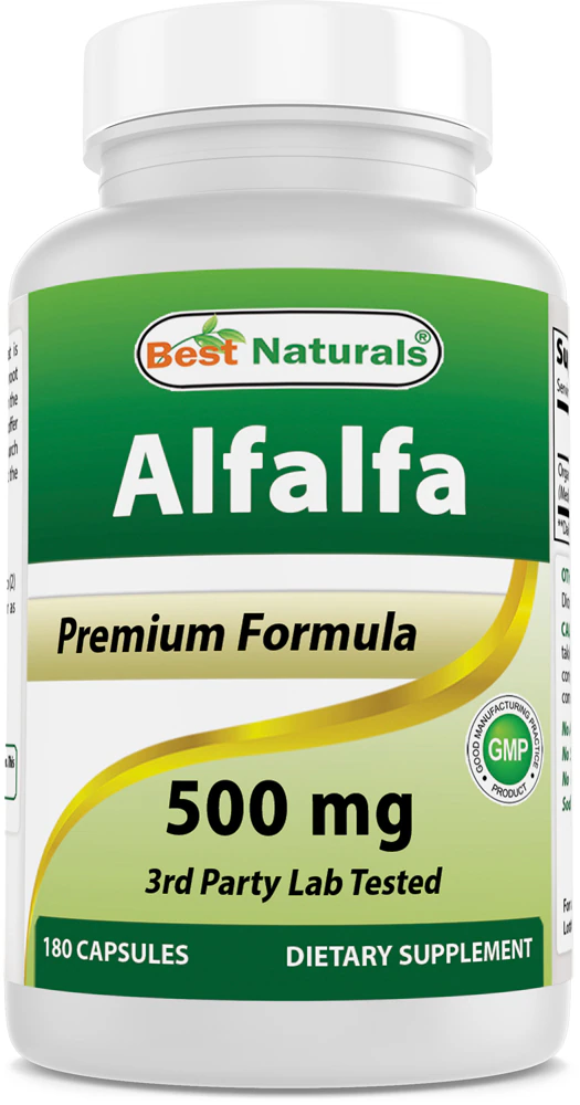 Best Naturals Alfalfa -- 500 mg - 180 Capsules