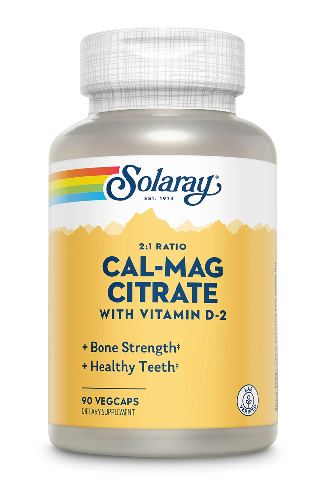 Solaray Cal-Mag Citrate with Vitamin D -- 90 Vegetarian Capsules