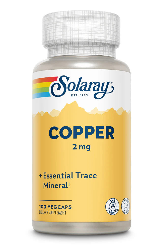 Solaray Copper -- 2 mg - 100 VegCaps