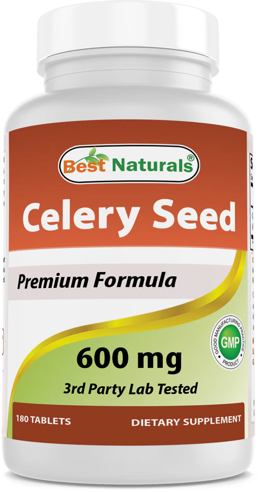 Best Naturals Celery Seed -- 600 mg - 180 Tablets