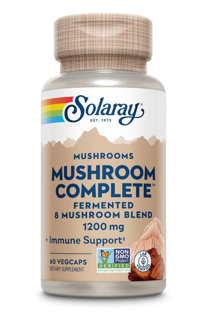 Solaray Mushroom Complete Fermented 8 Mushroom Blend -- 1200 mg - 60 VegCaps