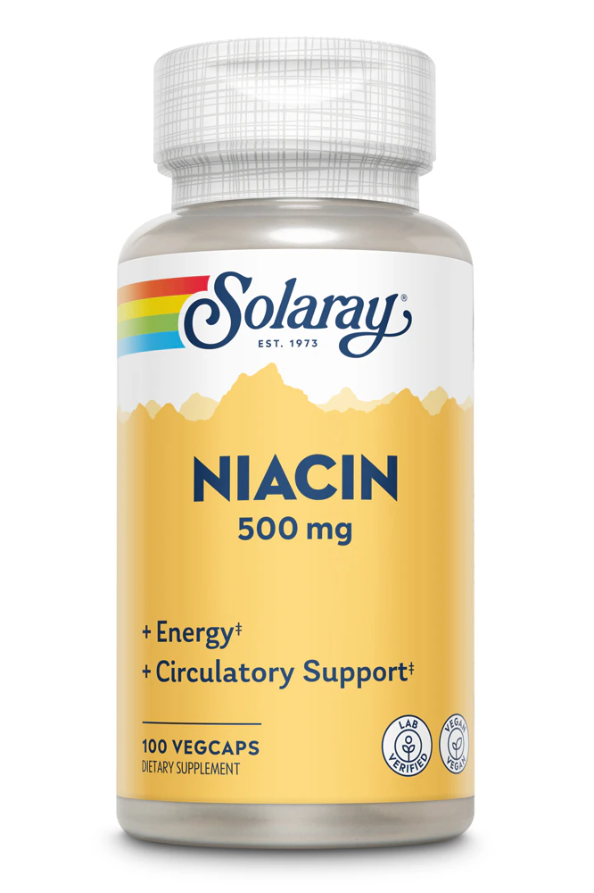 Solaray Niacin -- 500 mg - 100 VegCaps