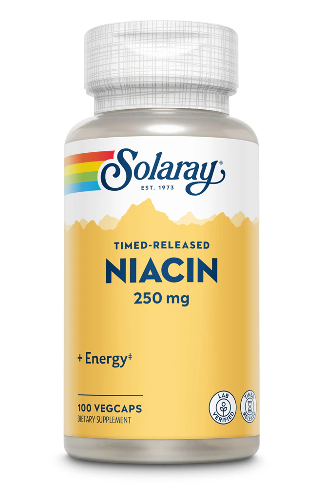 Solaray Niacin -- 250 mg - 100 Vegetarian Capsules
