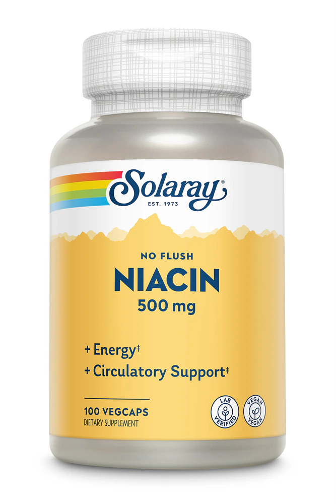 Solaray No Flush Niacin -- 500 mg - 100 Vegetarian Capsules