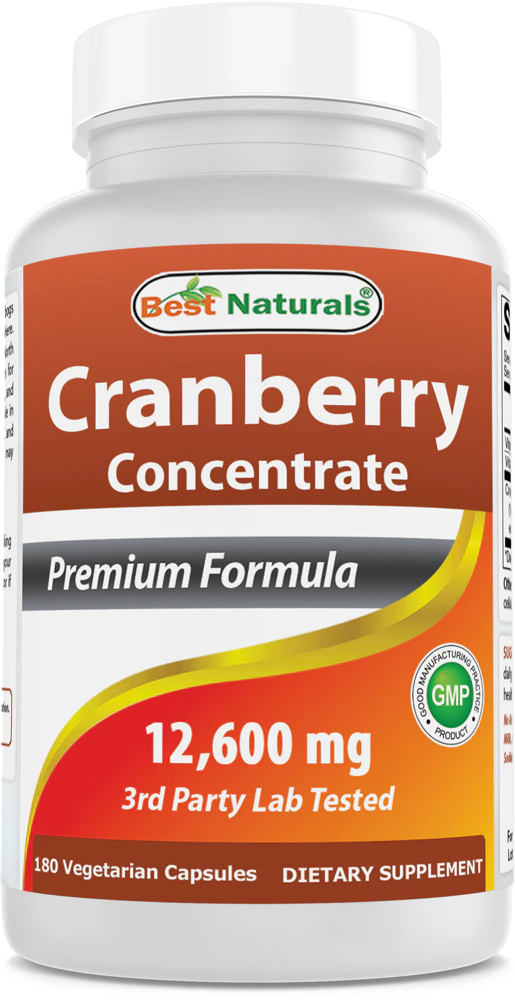 Best Naturals Cranberry Concentrate -- 12600 mg - 180 Vegetarian Capsules
