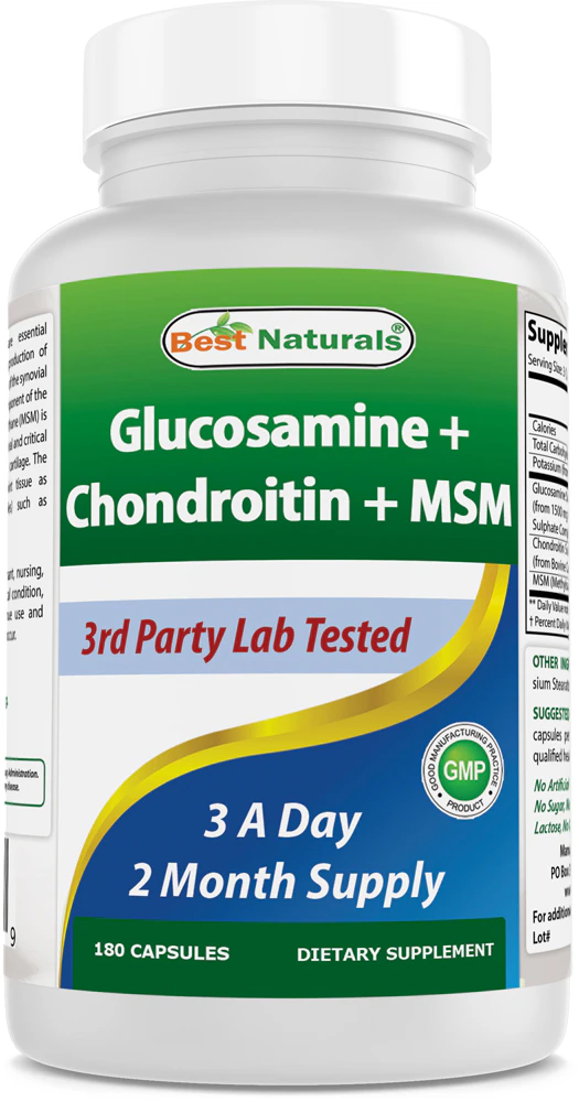 Best Naturals Glucosamine + Chondroitin + MSM -- 180 Capsules