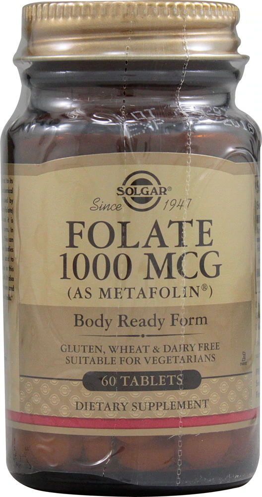 Solgar Folate (as Metafolin?) -- 1000 mcg - 60 Tablets