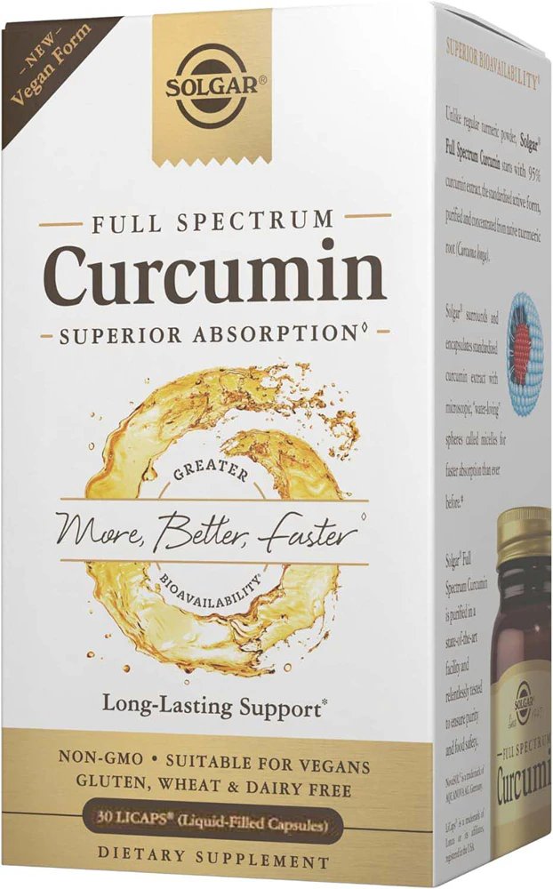 Solgar Full Spectrum Curcumin -- 60 Liquid Capsules