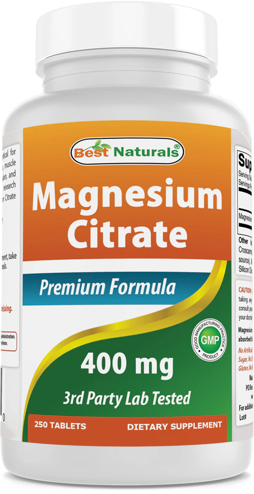 Best Naturals Magnesium Citrate -- 400 mg - 250 Tablets