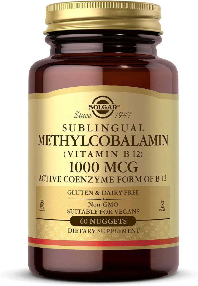 Solgar Methylcobalamin Vitamin B12 -- 1000 mcg - 60 Nuggets