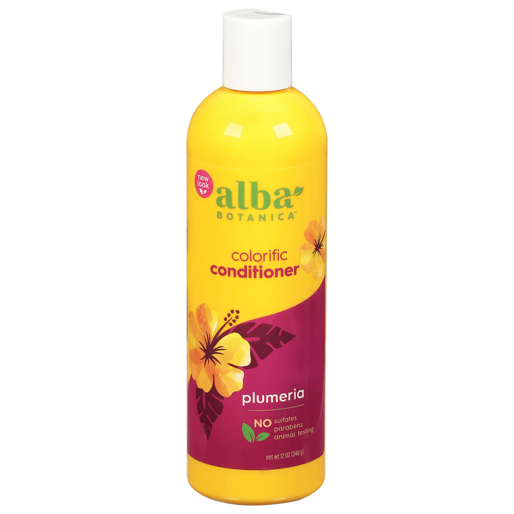 Alba Botanica? Hawaiian Hair Conditioner Colorific Plumeria -- 12 fl oz