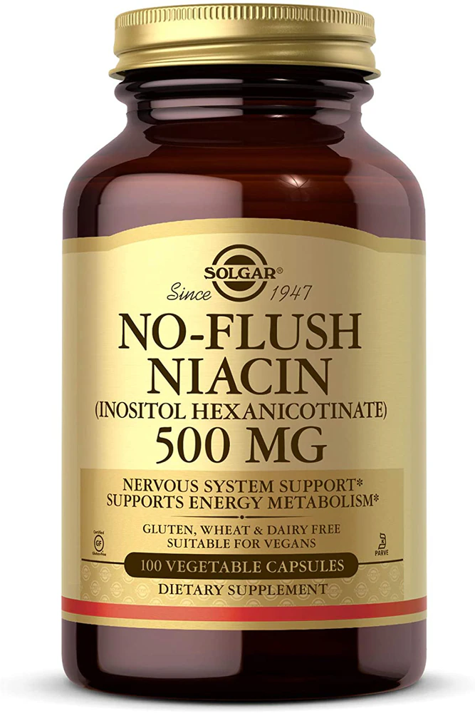 Solgar No-Flush Niacin -- 500 mg - 100 Vegetable Capsules