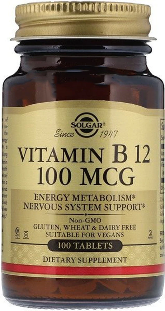 Solgar Vitamin B12 -- 100 mcg - 100 Tablets