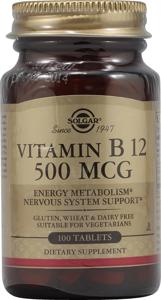 Solgar Vitamin B12 -- 500 mcg - 100 Tablets