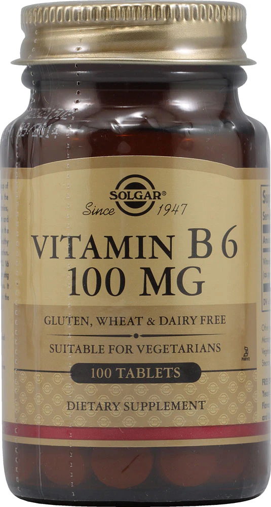 Solgar Vitamin B6 -- 100 mg - 100 Tablets