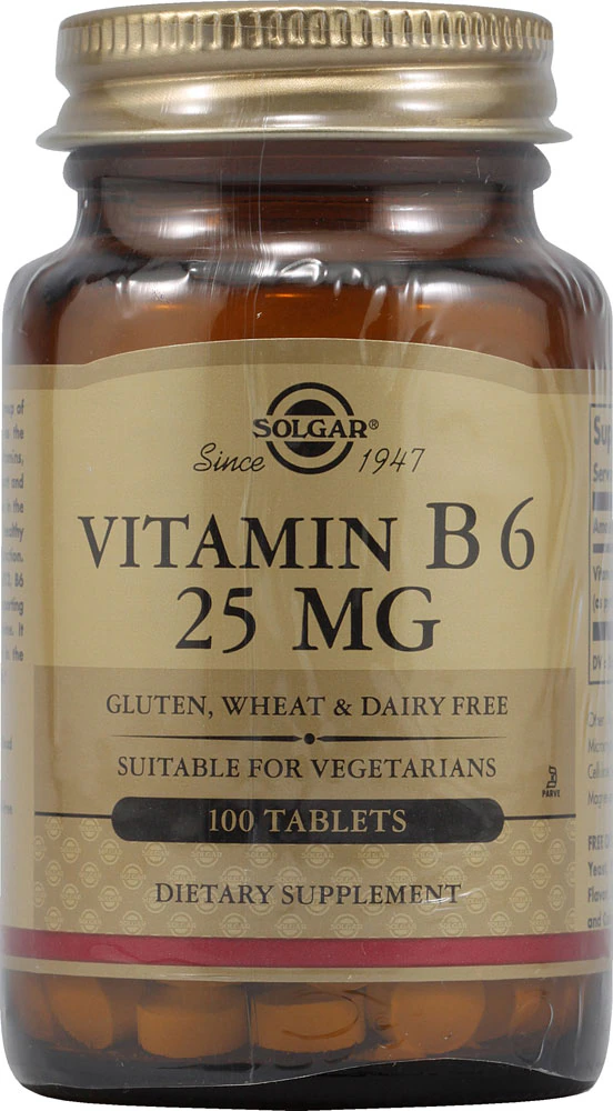 Solgar Vitamin B6 -- 25 mg - 100 Tablets