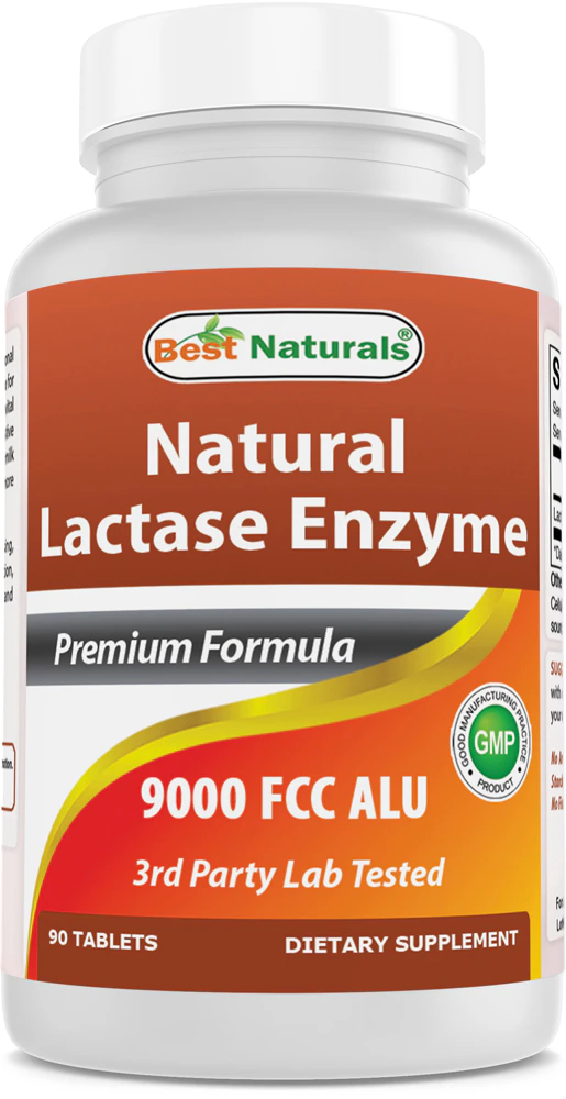 Best Naturals Natural Lactase Enzyme -- 9000 FCC ALU - 90 Tablets