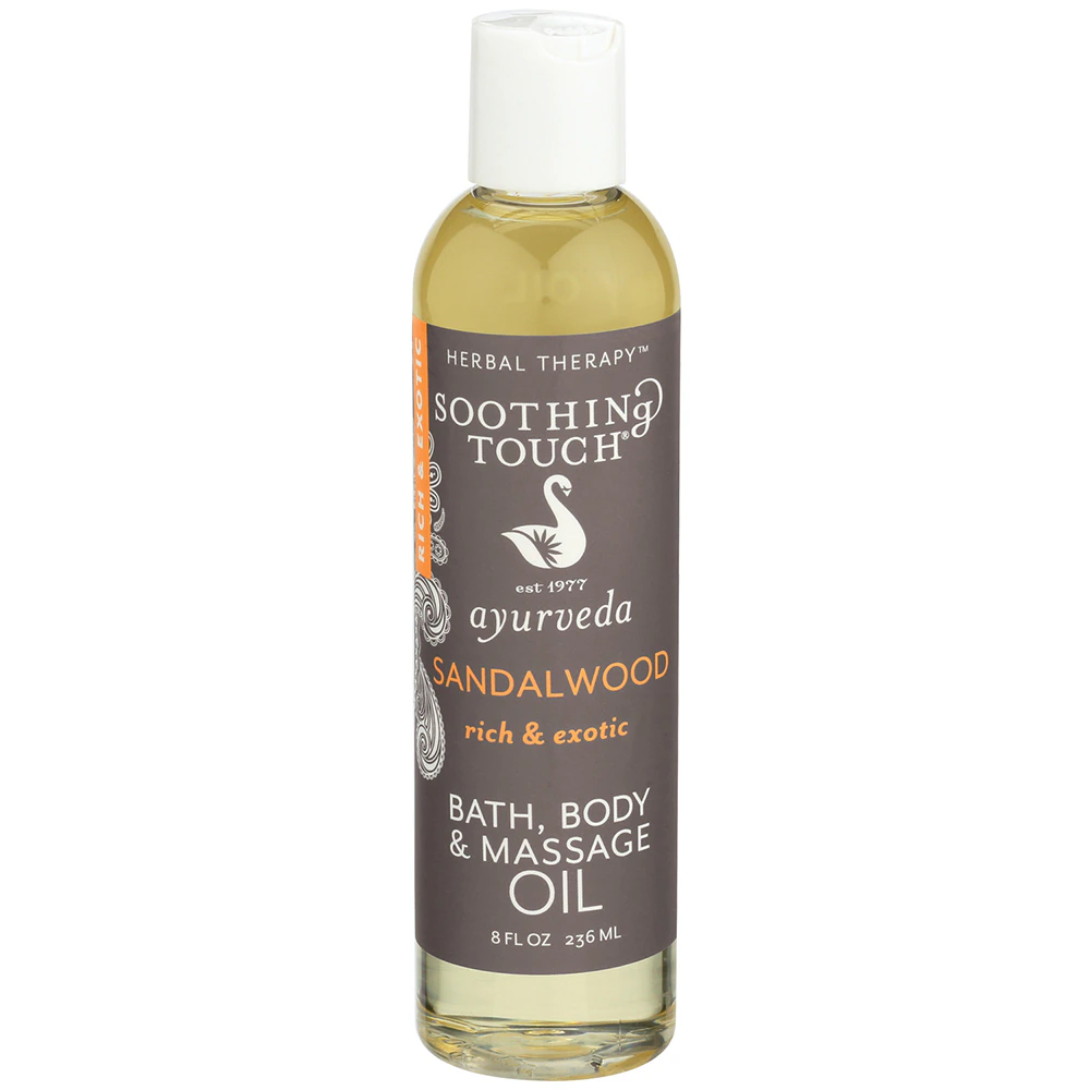 Soothing Touch Ayurveda Bath Body & Massage Oil - Sandalwood -- 8 oz