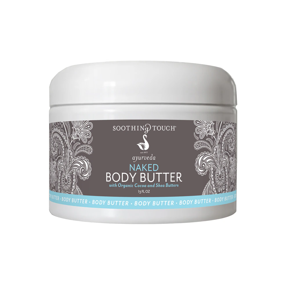 Soothing Touch Ayurveda Body Butter with Organic Cocoa and Shea Butter - Naked Fragrance Free -- 13 oz