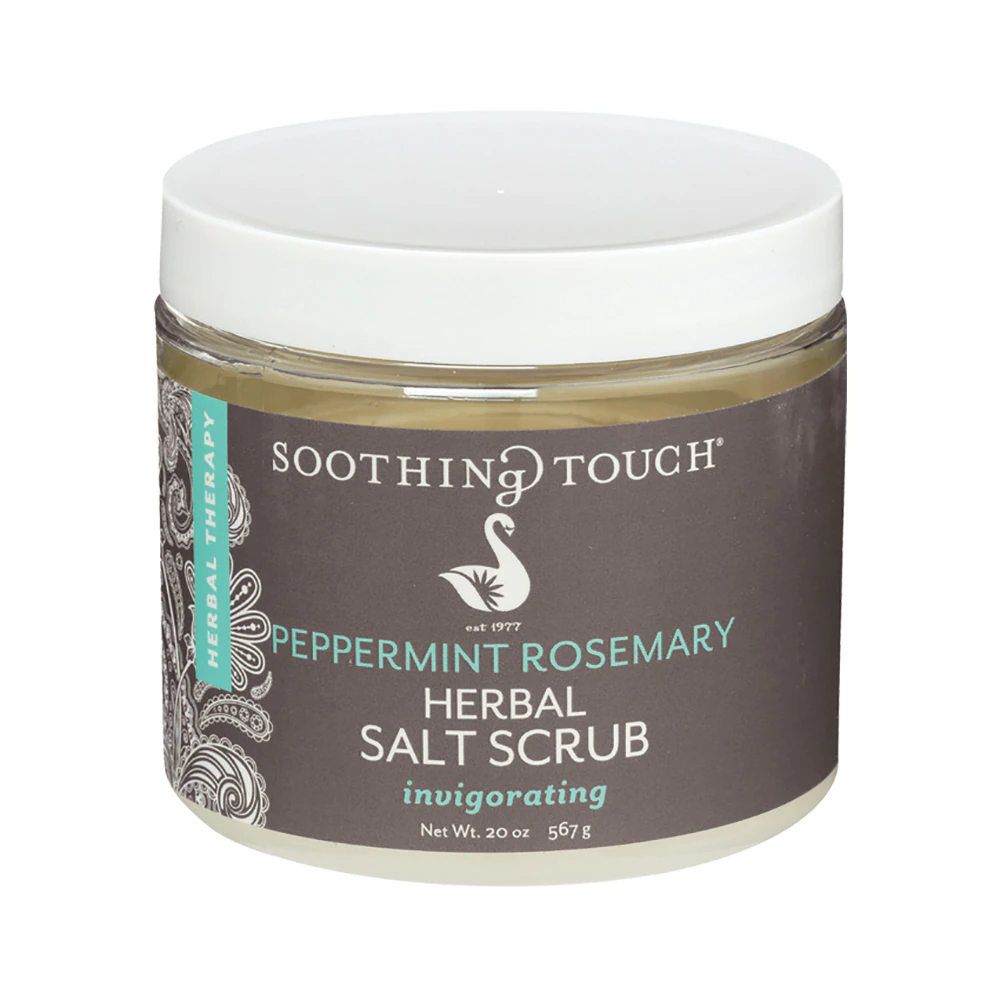 Soothing Touch Herbal Salt Scrub with Dead Sea Salt - Peppermint Rosemary -- 20 oz