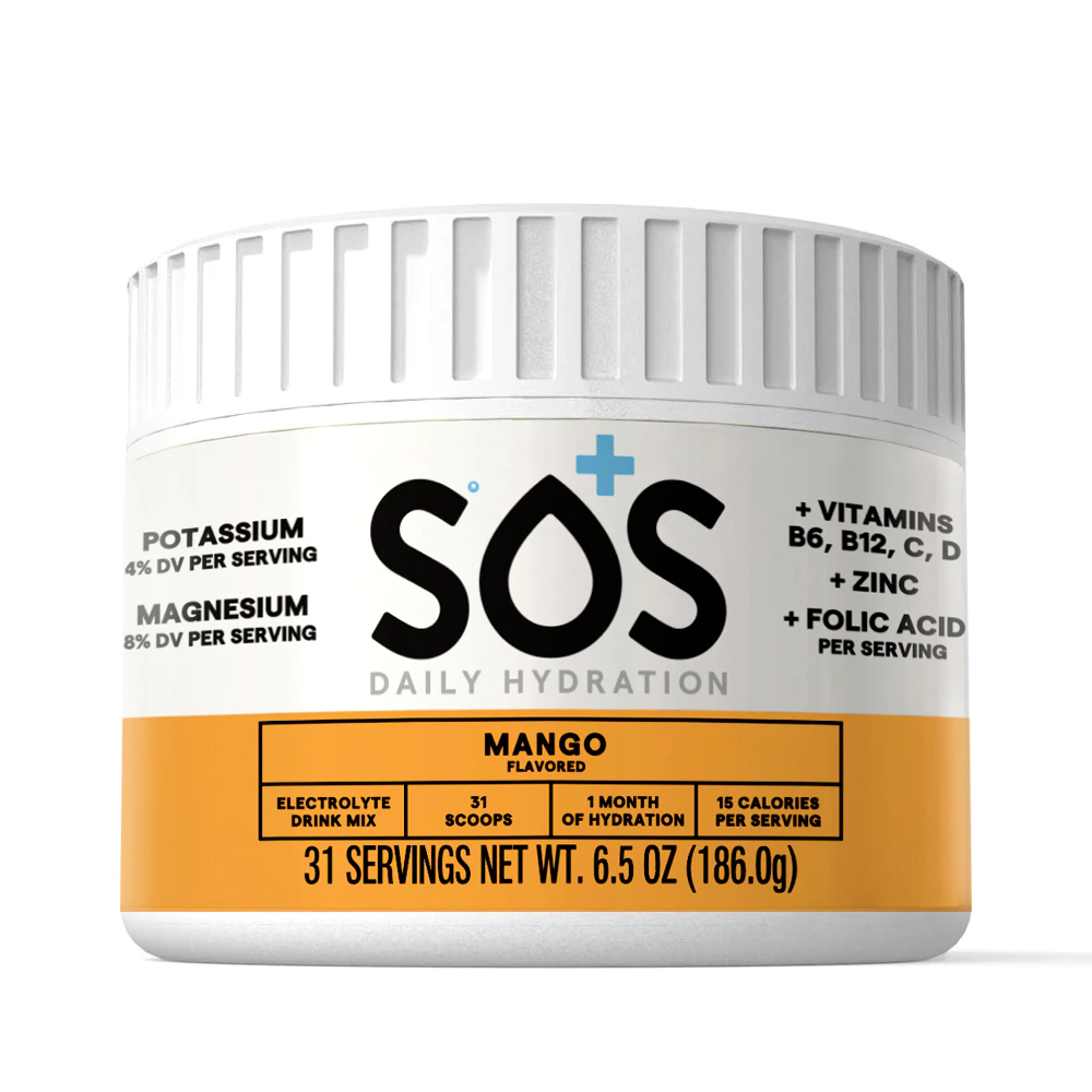 SOS Hydration Daily Hydration Electrolytes Mango -- 31 Servings
