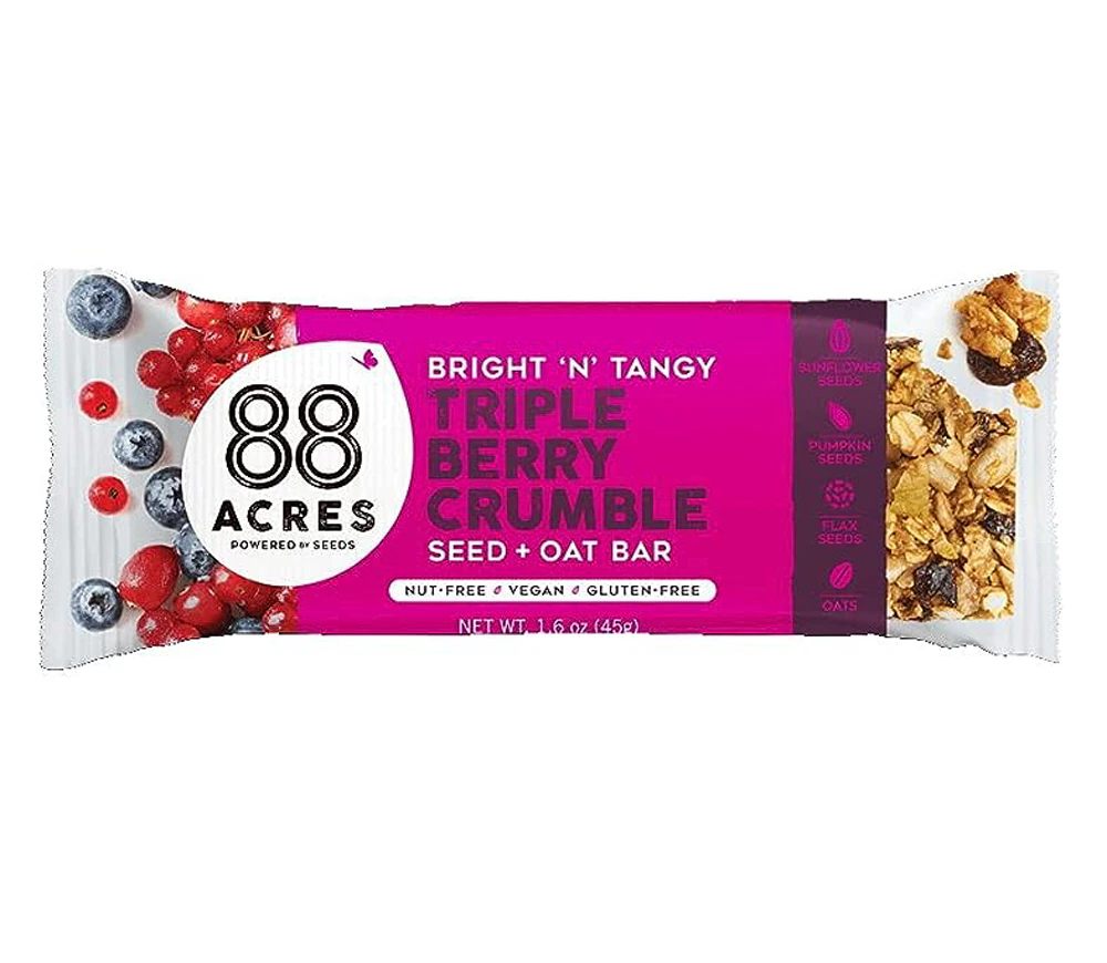 88 ACRES Nut Free Seed + Oat Bar Triple Berry Crumble -- 1.6 oz
