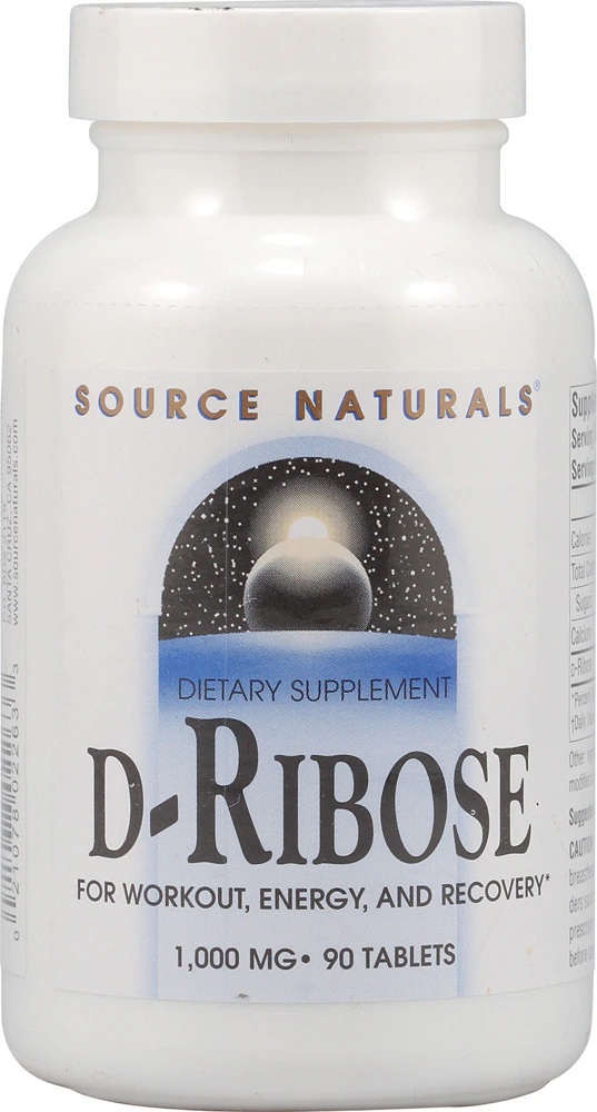 Source Naturals D-Ribose -- 1000 mg - 90 Tablets