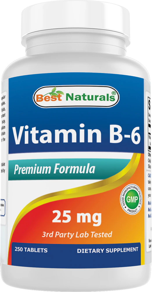 Best Naturals Vitamin B-6 -- 25 mg - 250 Tablets