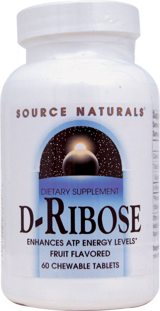 Source Naturals D-Ribose Fruit -- 60 Chewable Tablets