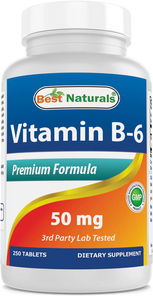 Best Naturals Vitamin B-6 -- 50 mg - 250 Tablets