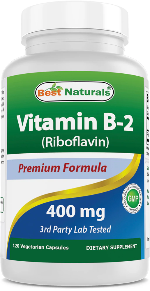 Best Naturals Vitamin B2 -- 400 mg - 120 Vegetarian Capsules