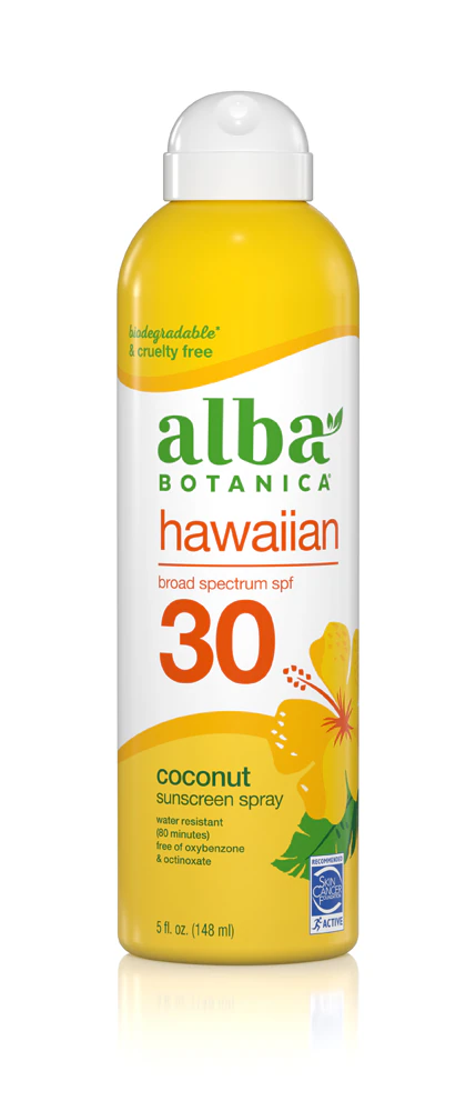 Alba Botanica Hawaiian Sunscreen Spray SPF 30 Coconut -- 5 fl oz