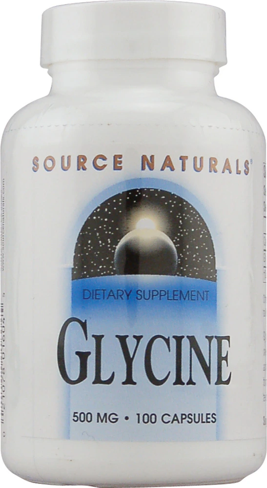 Source Naturals Glycine -- 500 mg - 100 Capsules