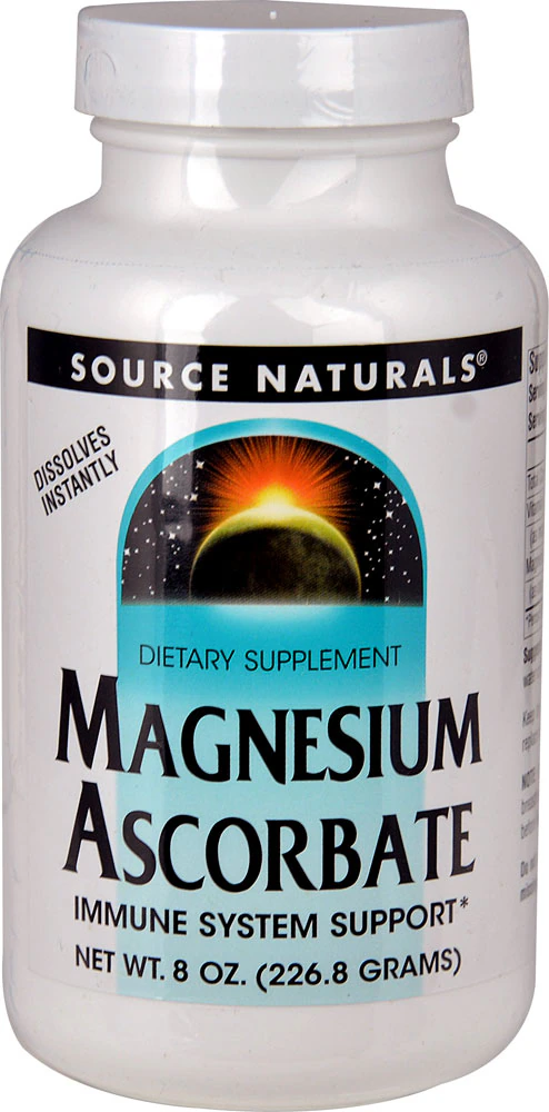 Source Naturals Magnesium Ascorbate Powder -- 8 oz