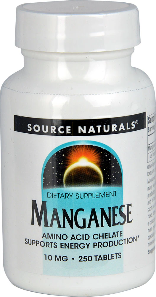 Source Naturals Manganese -- 10 mg - 250 Tablets