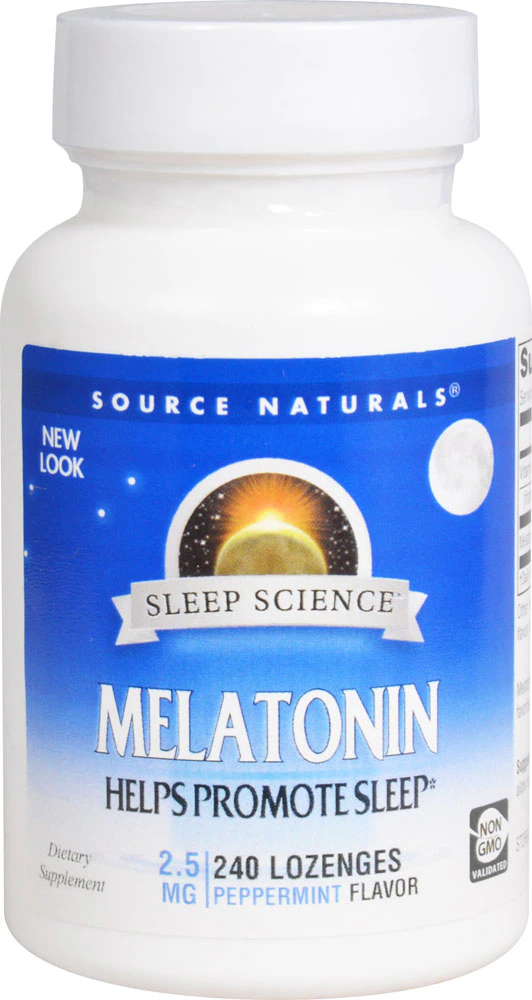 Source Naturals Melatonin Peppermint -- 2.5 mg - 240 Lozenges