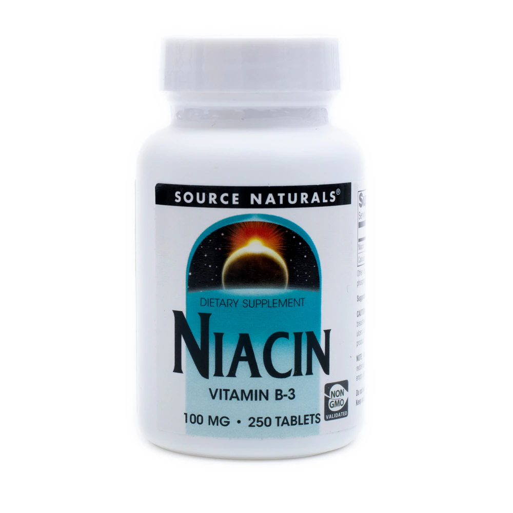 Source Naturals Niacin Vitamin B-3 -- 100 mg - 250 Tablets