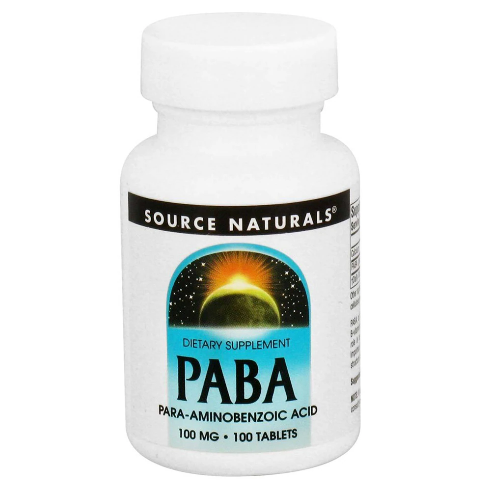 Source Naturals PABA -- 100 mg - 100 Tablets