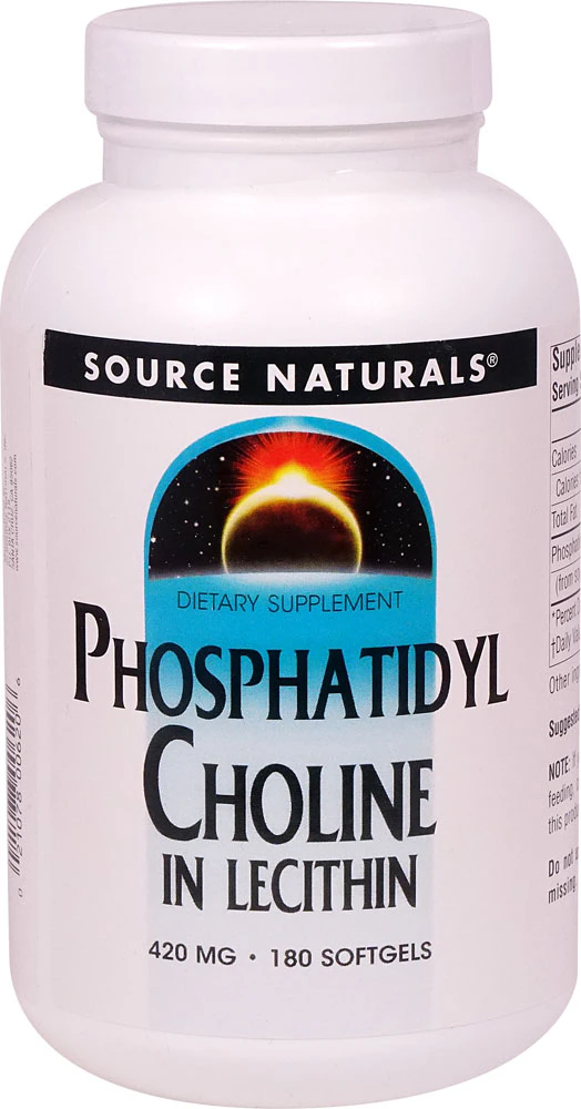Source Naturals Phosphatidyl Choline In Lecithin -- 420 mg - 180 Softgels