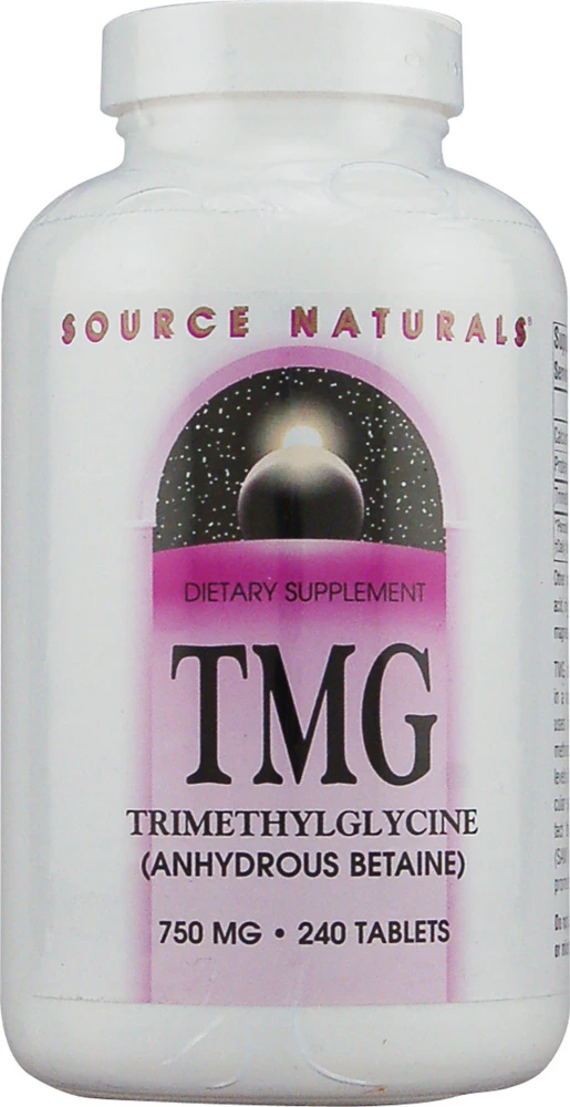 Source Naturals TMG Trimethylglycine Anhydrous Betaine -- 750 mg - 240 Tablets