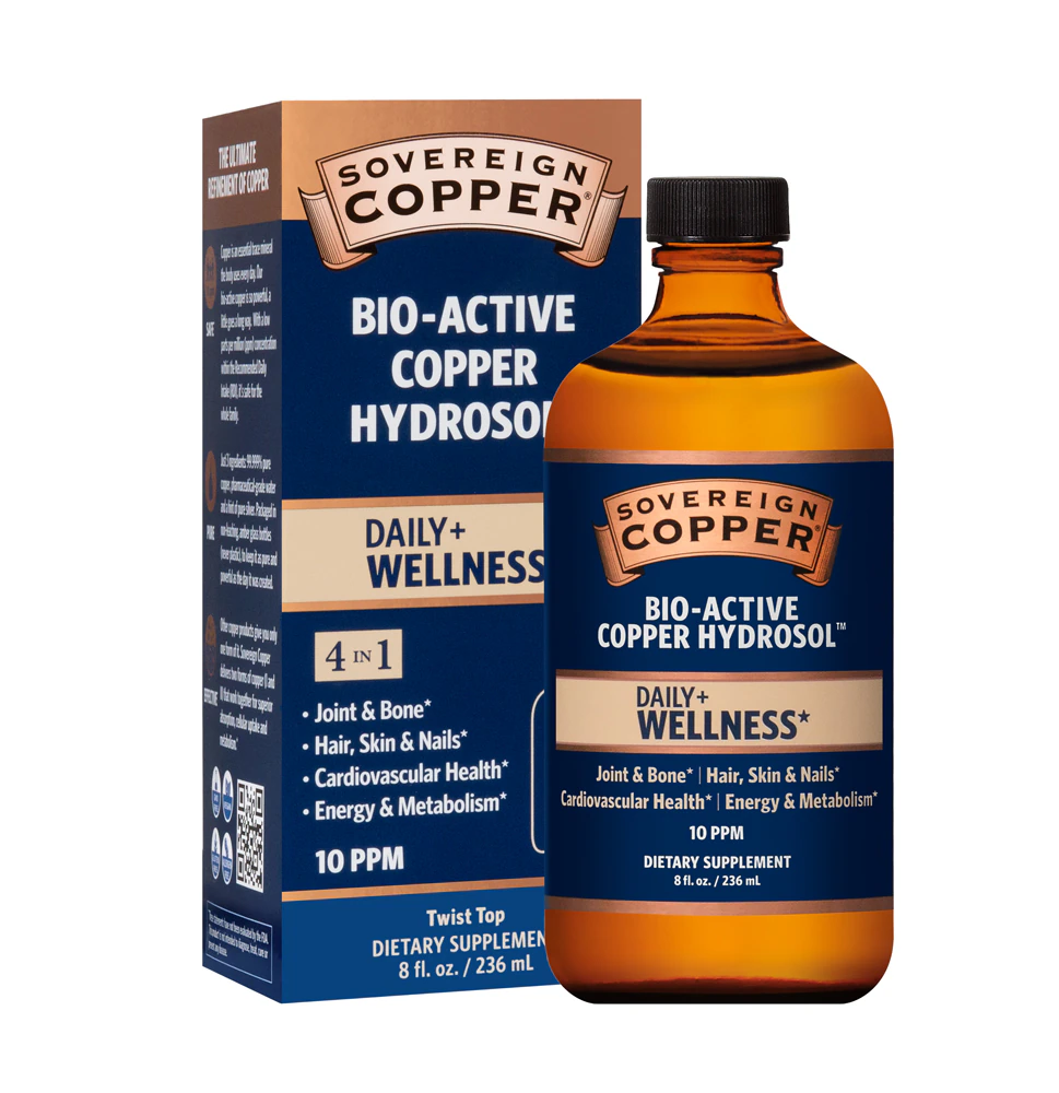Sovereign Copper Bio-Active Copper Hydrosol Twist Top -- 10 ppm - 8 fl oz