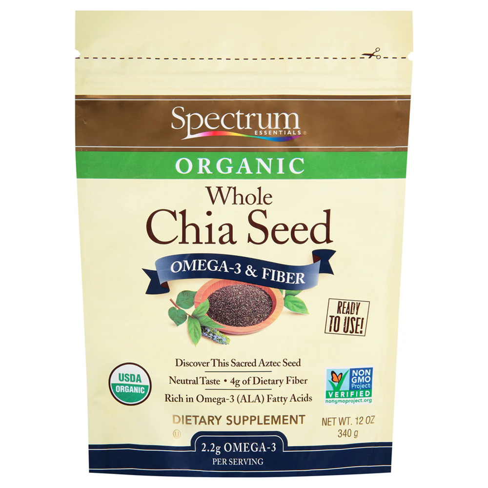 Spectrum Essentials Chia Seed Omega-3 and Fiber -- 12 oz