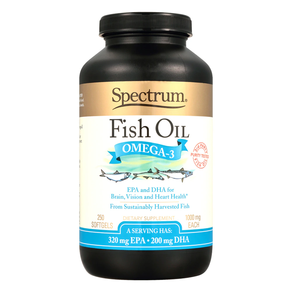 Spectrum Essentials Fish Oil Omega-3 -- 1000 mg - 250 Softgels